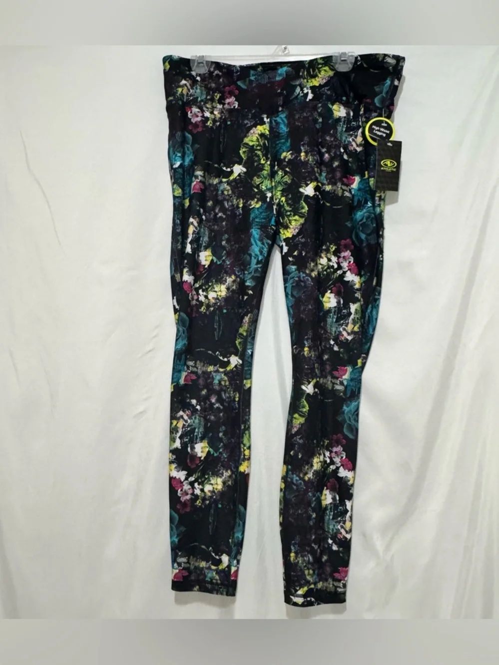 Athletic Works Multi Color Cross-Waist Leggings